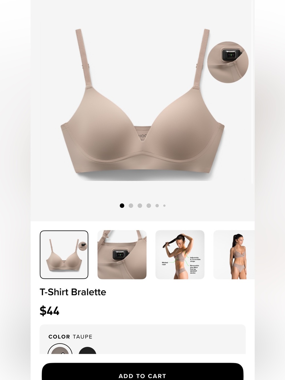 Whoop Wearable T-Shirt Bralette